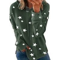 Yanhoo Weens Fall duksevi zvijezde grafički lagani kapuljač dukseri s kapuljačom dugih rukava pulover
