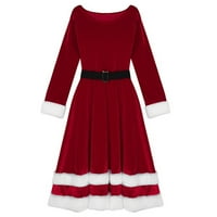 Casual haljina ženske ženske haljine ženske žene meka baršunasto Mrs Mrs Santa Claus Božićna haljina