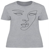 Kontinuirani linijski dizajn majica za lice žene -image by shutterstock, ženska mala