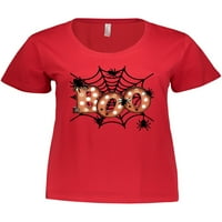 Inktastična Halloween Boo sa paukovima u majici Web Women Plus veličine