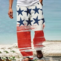 Leesechin Muškarci Hlače, ljetni casual modne neovisnosti 3.D 3D štampanje elastičnih struka ravne pantalone