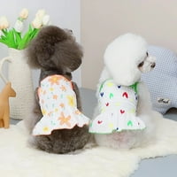 Hvatačka haljina za pse - Ljeto Mali pas Princess Cosplay kostim - crtani uzorak - idealan za kućno
