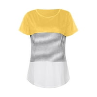 Majice u Inleife za žene odobrenje moda Žene ruunk vrat Ljeto kratkih rukava bluza majica T-majica uzročno