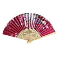 Domaći dekor Vintage bambus Preklopni ručni Flower Fan Chines Dance Party džepni pokloni b Jedna veličina