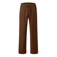 Wofedyo muške hlače muške casual čvrste pantalone hlače pune dužine labavog pantnog pantnog dugmeta