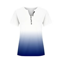 Ljetne košulje za žene V-izrez kratki rukav na vrhu majica uzorke Ležerna tunika odjeću za dame xxl