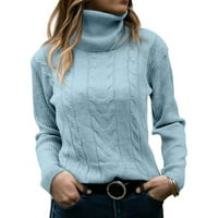 Lowrofile pulover džemperi za žene dugih rukava casual vrhovi modna čvrsta kornjača pletena retro zimski