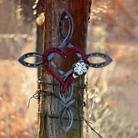 Wofedyo Božićni ukrasi Horsehsoe sa srčanim metalnim zidom Vanjski vrtni ukras za uređenje soba Dekor