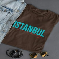 Istanbul Turska Aqua Text Majica Žene -Image by Shutterstock, Ženska X-velika