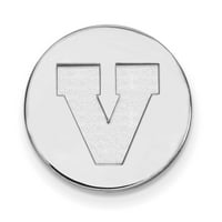 Čvrsto srebrni srebrni svijet službeni u Virdžiniji Crni kožni ovalni ključ lanac