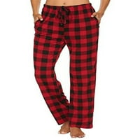 Seksi plesne žene Palazzo hlače široke noge pidžamas dno crtao salon za spavanje pantalone plaža crvena