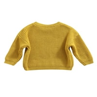 Thefound Toddler Baby Girls Jesen Zimska odjeća Dugi rukavi Duks djeca Ridbed pulover vrhovi odjeća