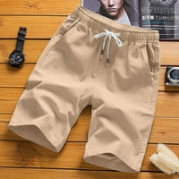 Amidoa muški šorcitarne kratke hlače za vuču visokih elastičnih džepova hlače hlače dužine koljena širine