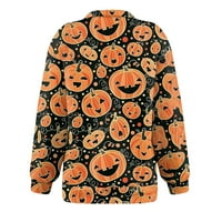 Yubatuo ženske košulje Halloween ženska ležerna modna majica s dugim rukavima, majica sa zatvaračem
