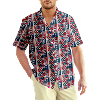 4. jula muška havajska majica USA Nacionalna majica zastava Grafički 3D košulja 3D print casual svakodnevno