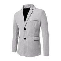 JMntiy New Fashion Revel Ležerni muški kaput Čvrsta boja tanka odijela Jakne pantalone za muškarce Vjenčanje