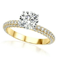 1.45ctw Lab-Grown Diamond 18K žuti zlatni zaručni prsten