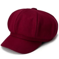 FLMTOP jesen zima toplo modne žene osmerokutna šešinska vunena tkanina casual cap beretka