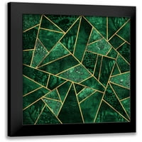 Fredriksson, Elisabeth Crni moderni uokvireni muzej umjetnički print pod nazivom - Deep Emerald