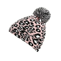 Kape za muškarce za odrasle žene muškarci zimski leopard kukičani šešir pletiva šešir panila kose tople