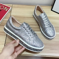 GUZOM Ženska udobnost Flatform sandale sekvere u trendu nove modne cipele Ljetne casual cipele - srebrna