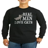 Cafepress - Pravi muškarci Vole mačke s dugim rukavima - tamna majica s dugim rukavima