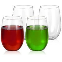 Otporno na plastično plastično vinsko staklo neraskidivo PCTG za višekratnu prozirne voćne sokove čaše
