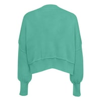 Cuhas ženske modne džempere za žene plus veličine casual okrugli vrat dugih rukava pletena pulover labav