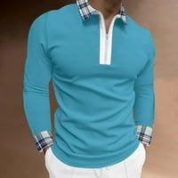 Polo majice za muškarce muško ležerno ljetno čvrsto bluzi plairani ovratnik majica Okrenite majicu kratkih