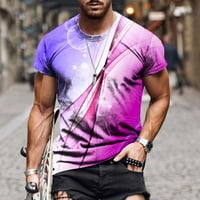 Košulje za muškarce Majice za muškarce Modni muškarci Casual Okrugli vrat 3D digitalni ispis Pulover