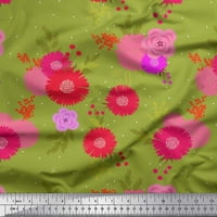 Soimoi pamučna poplin tkanina točka, lišće i cvjetna umjetnička ispis tkanina od dvorišta široka