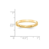 Čvrsta 14k žuto zlato Stan Comfort fit običan klasični vjenčani prsten veličine 6.5