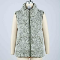 Hinvhai zimski kaputi jakne za žene čišćenje Ženskih patentnih zatvarača Srednje dužina Čvrsta boja