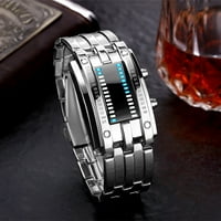 Luksuzni muški sat od nehrđajućeg čelika Datum digitalnog LED sportskih narukvica ručni sat Ženski satovi za odmor