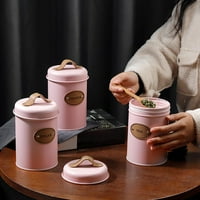 Višefunkcionalna kuhinjska posuda za kuhinju set za čajnim nepropusnim poklopcem s ružičastom