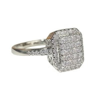 Dame Fashion Diamond Modni kreativni kvadratni dijamantni prsten nakit