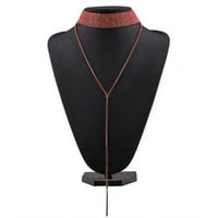 Multi-redovi ogrlica od rinestone sa zatvaračem Okrugli vrat Dugo povlačenje Ogrlice za privjesak na