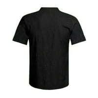 Muška povremena bluza pamučna posteljina majica labavi vrhovi kratkih rukava majica kratkih rukava