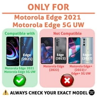 Razgovor s tankom futrolom Kompatibilan za Motorola Edge Edge 5G UW, zaštitni ekran sa uklj, uklj, klasični