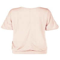 Plus size za žene Ljeto hladno rameno rastresito vrhnje perje za bluzu za ispis Ležerne prilike majica