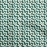 Onuone poliesterske spande teal zelene tkanine Houndstooth DIY odjeća za pretežnu tkaninu Ispis tkanina