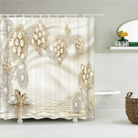 Visokokvalitetni šareni cvjetovi tkanine za tuširanje za zavjese vodootporne ispis cvjetnih zavjesa za kupanje za kupaonicu s kukama