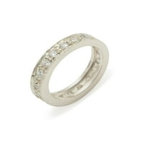 Britanci napravio 18k bijeli zlatni kubični cirkoniji Ženski obljetni prsten - veličine opcija - veličine