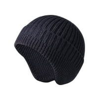 Beanie CAP čvrsta boja učvršćivanje Unise pleteno zadebljano toplim par par za svakodnevno trošenje