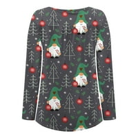 Ružni božićni džemper za žene smiješna slatka thirt plus veličine pulover skrtne duksere božićne stablo