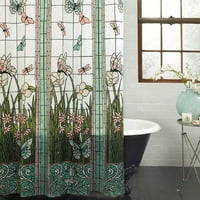 Cvjetni zmaj vodootporni kupatilo tkanina za zavjese za tuš za kupanje ekstra dugo 72x