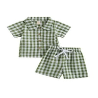 Sprifallbaby Toddler Boys Ljetne odjeće Pleteći džep navratnikov kratkih rukava s kratkim rukavima i