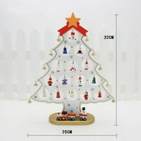 Mini Christmas Christmas Dekoracija poklona Slatka kuća Desktop ured Decor Party Di Mini Wood Christmas