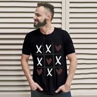 Haxmnou Kombina za parove Muške majice Bluza Valentines Dan kratkih rukava Love Print T majice Vrhovi