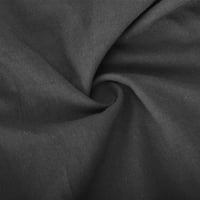 HFYIHGF pamučne posteljine kapri hlače za žene elastične vučne salone za rezanje visokog struka Ležerne